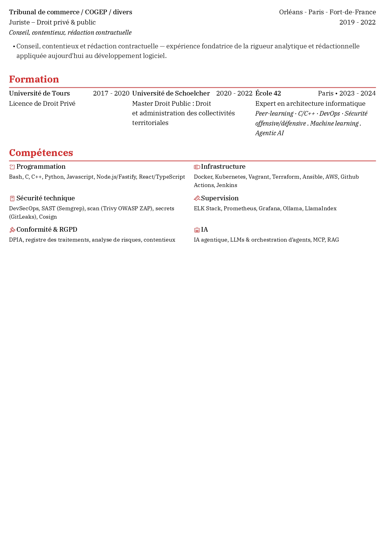 CV Page 2